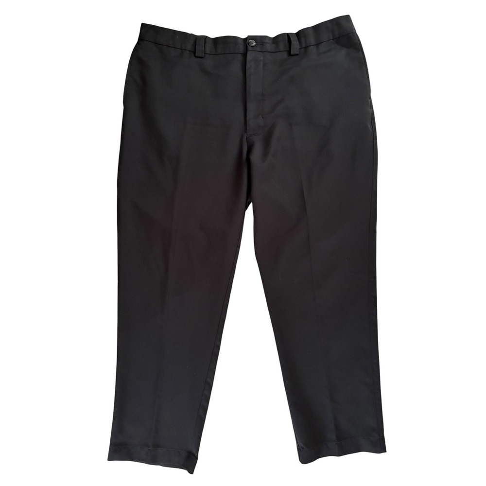 Lot of 2 Oak Hill Easy Stretch Black Flat Front Dress Pants - 44x29.5 - Picture 2 of 10